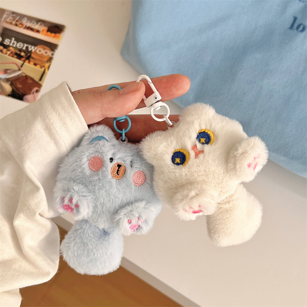 Móc Khóa Mèo Đuôi Dài Cute Lông Mềm, Thú Bông Mini Treo Cặp Túi Xách Balo Dễ Thương BEYOU DIY