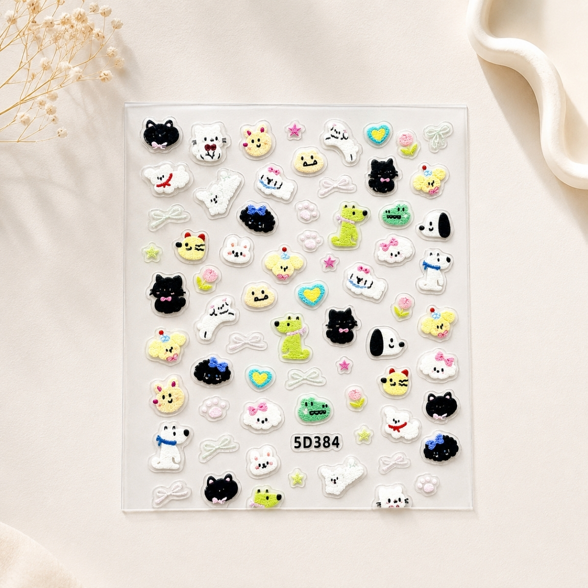 Sticker In Nổi 3D Dán Móng Tay, Điện Thoại, Sổ Tay, Sticker PVC Chống Nước Nhiều Mẫu