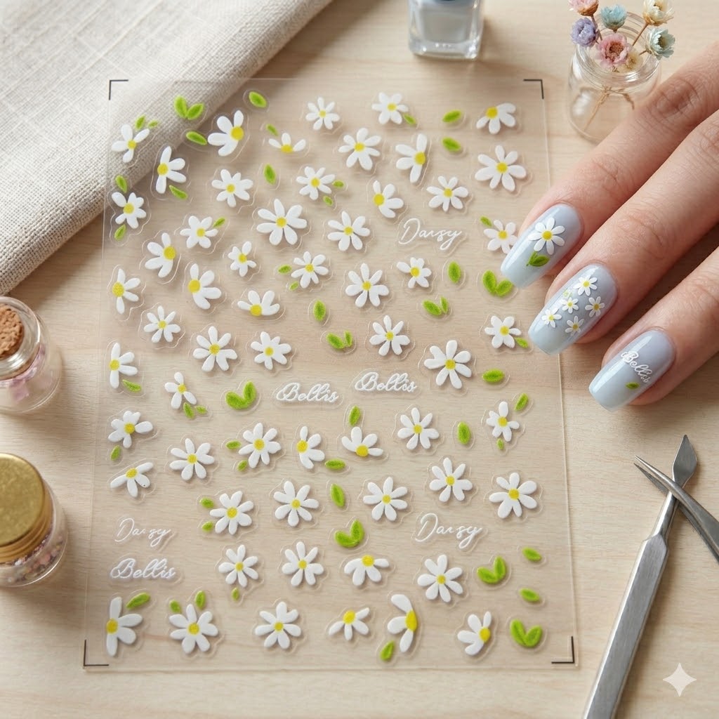 Sticker In Nổi 3D Dán Móng Tay, Điện Thoại, Sổ Tay, Sticker PVC Chống Nước Nhiều Mẫu
