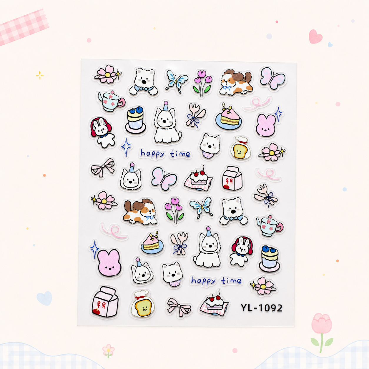Sticker In Nổi 3D Dán Móng Tay, Điện Thoại, Sổ Tay, Sticker PVC Chống Nước Nhiều Mẫu