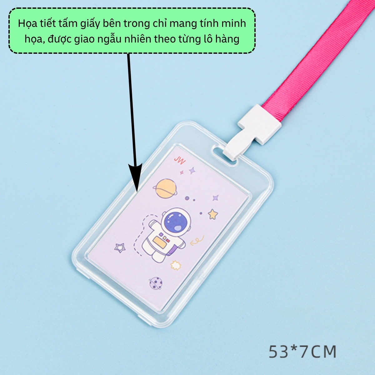 Dây Đeo Thẻ Học Sinh Trong Suốt Kawaii - Vỏ Bọc Thẻ Sinh Viên, CCCD Hoạt Hình Dễ Thương