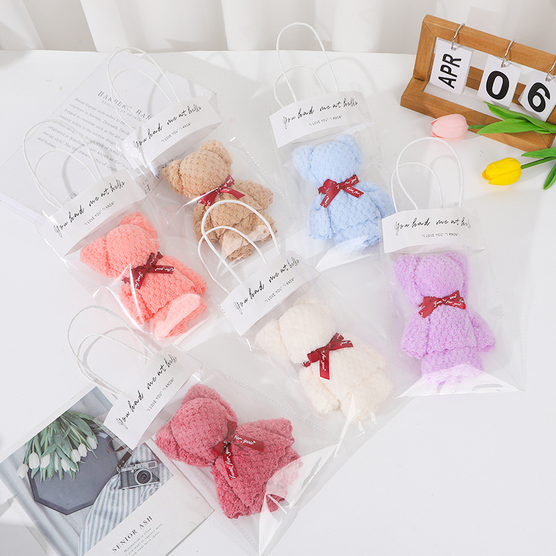 Túi Trong Suốt Đựng Quà Có Quai, Túi Nhựa Trong Suốt Đựng Hoa, Gấu Bông, Khăn Quà Tặng Xinh Xắn