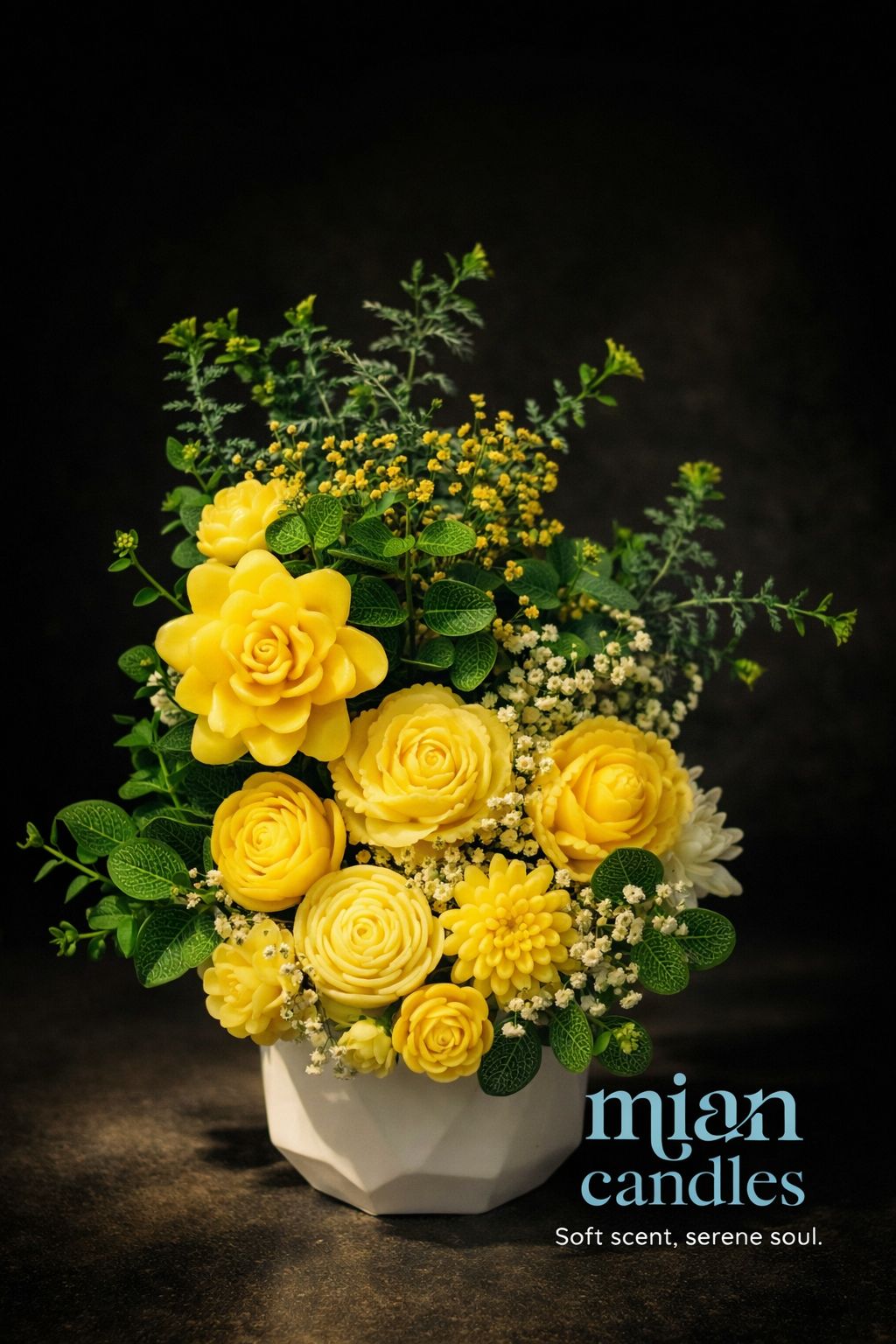 BLOOM COLLECTION – Bình Hoa Sáp Thơm Golden Garden