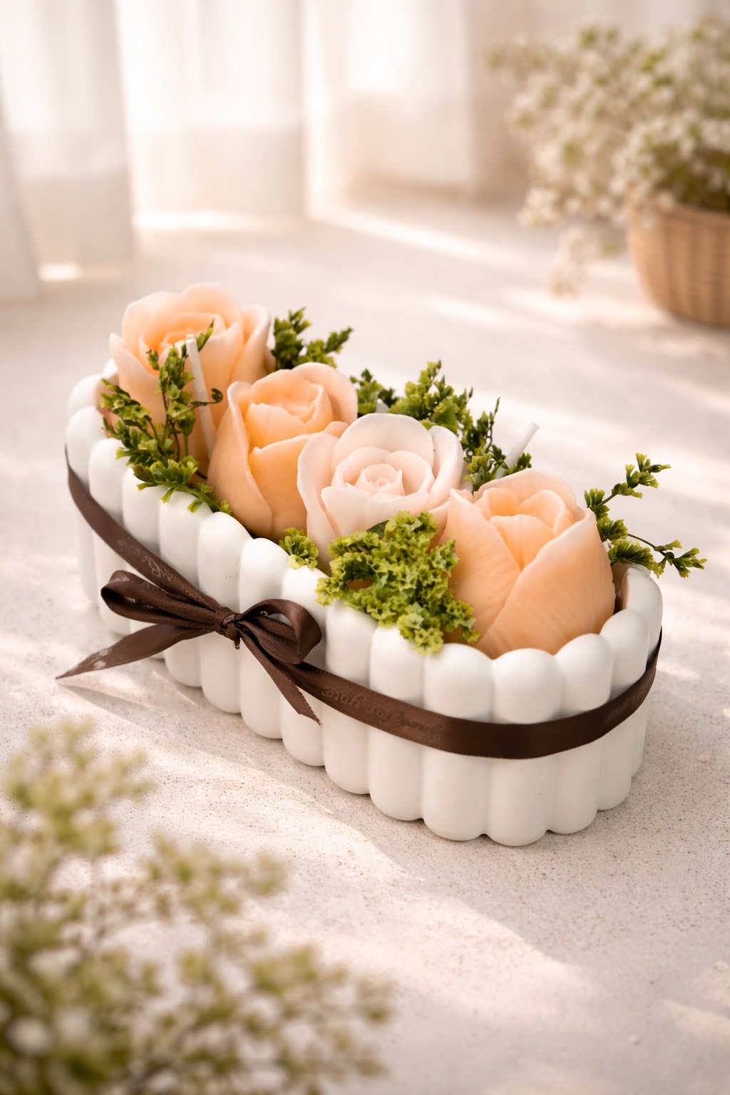 Nến thơm luống hoa thạch cao