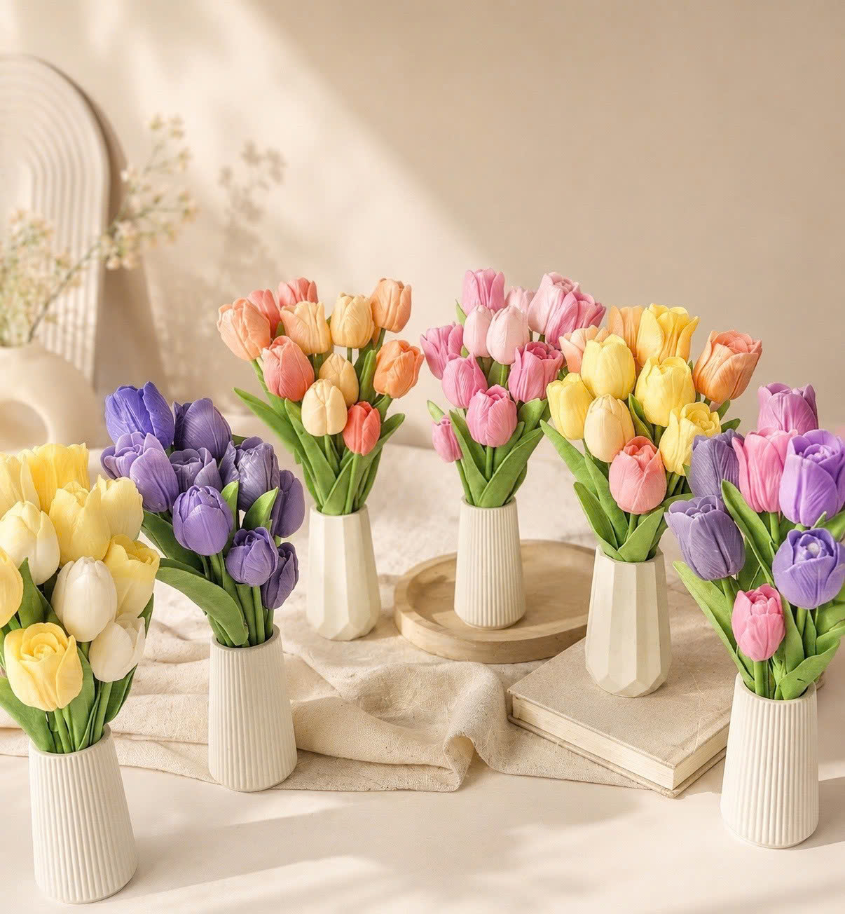 Bình Hoa Sáp Tulip Cao Handmade – Decor Phòng & Quà Tặng Cao Cấp