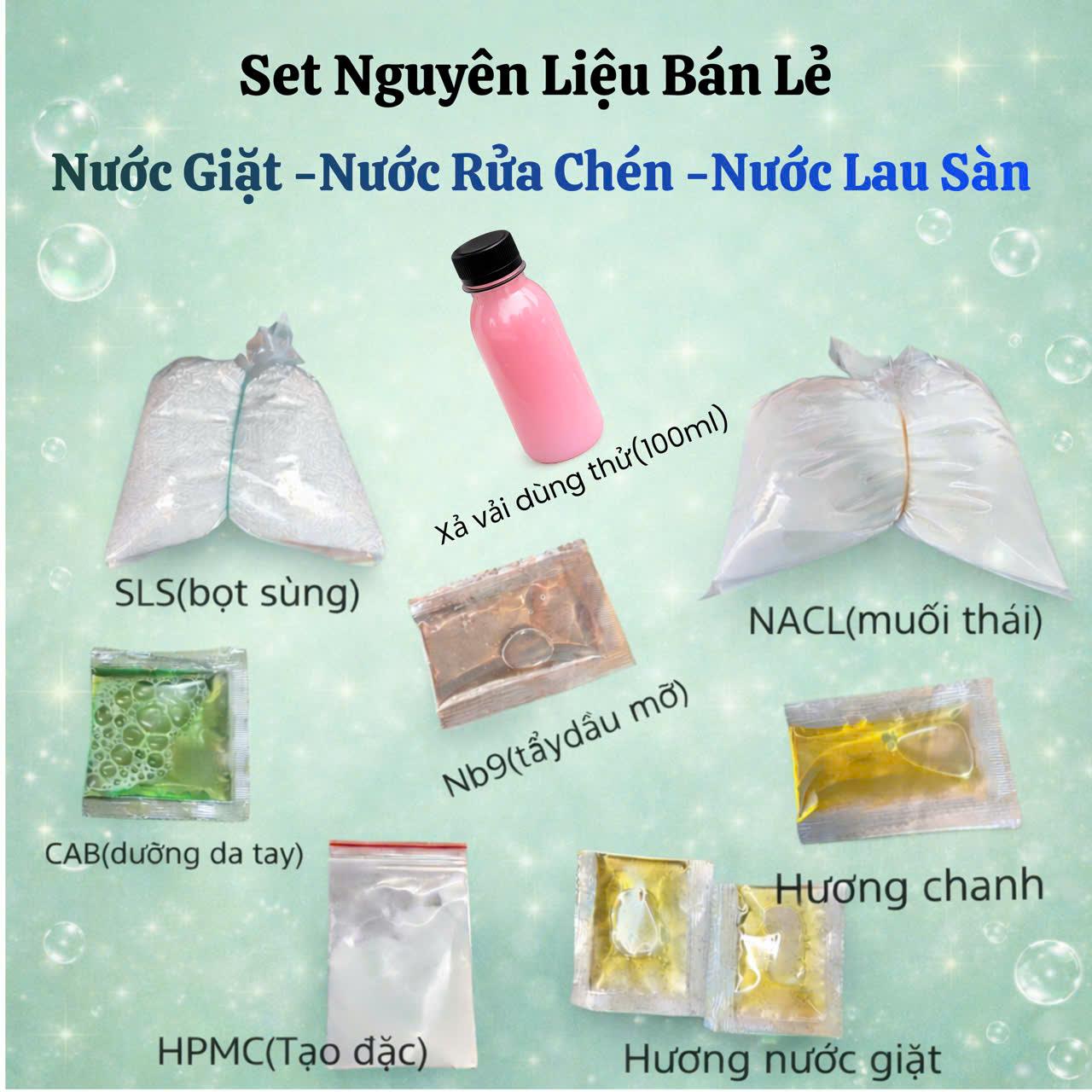 NGUYÊN LIỆU PHA NƯỚC RƯẢ CHÉN & GIẶT & LAU SÀN TỰ PHA TIỆN LỢI TUỲ Ý LỰA CHỌN