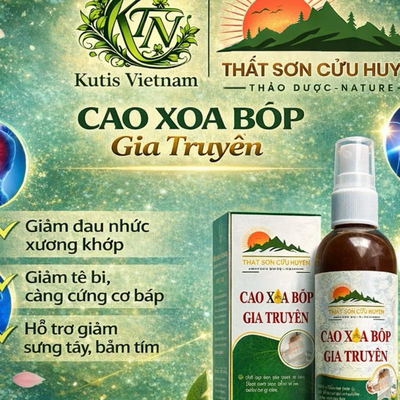 Cao xoa bóp Gia Truyền Thất Sơn Cửu Huyền, hỗ trợ đau lưng xương khớp, tê bì tay chân 100ml