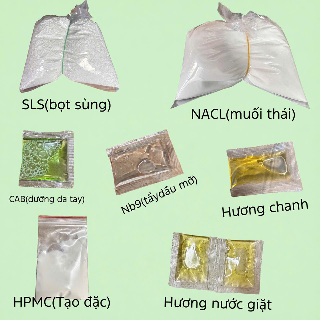 NGUYÊN LIỆU PHA NƯỚC RƯẢ CHÉN & GIẶT & LAU SÀN TỰ PHA TIỆN LỢI TUỲ Ý LỰA CHỌN