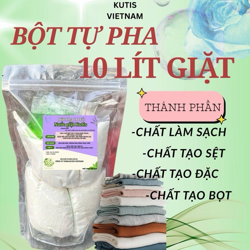 [Kutis Vietnam] (Loại thường) Bột Pha 10 Lít Nước Giặt Tự Pha Làm Sạch Tiết Kiệm Cho Gia Đình Quán Ăn Nhà Hàng An T oàn Cho Da Tay