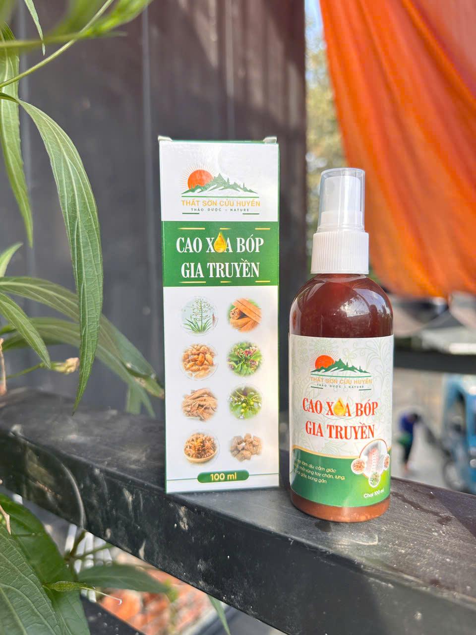 Cao xoa bóp hỗ trợ cải thiện các vấn đề đau nhức tê bì tay chân Thất Sơn Cửu Huyền,giảm đau nhức lưng mỏi gối chai 100ml