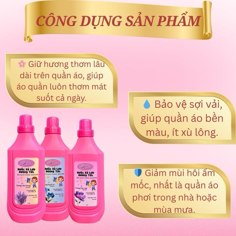 (3L) Nước Xả Vải Lưu Hương 72h Thơm Lâu-Thơm Dai,Giữ Sợi Vải Bền Bỉ,Xả Sạch Chuyên Sâu Khử Mùi Ẩm Mốc công nghệ mới