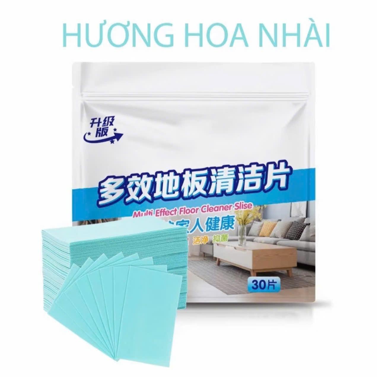[1 túi 30 miếng lau sàn] Miếng lau sàn hoà tan nhanh trong nước dùng để lau sàn,khử mùi làm sạch sàn,tiết kiệm chi phí (Nhiều hương chọn lựa)