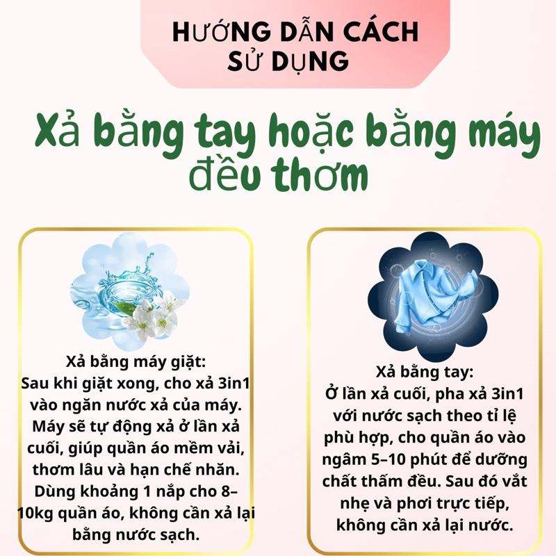[2.5L Mới] Nước Xả Vải 3in1 Thơm 3 ngày Công Nghệ Mới Xả Sạch Thơm Đến Từng Sợi Vải,Làm Mềm Vải,Bám Hương Lâu,Bám Dai (Can 2,4L)