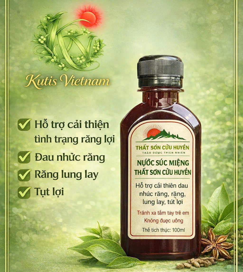 [COMBO 4] Chai nước súc miệng cải thiện đau nhức răng thất sơn cửu huyền dung tích 100ml hỗ trợ tình trạng răng lợi chắc khoẻ-(Tặng 1 cao xoa bóp hỗ trợ đau nhức mỏi cổ vai gáy,..)