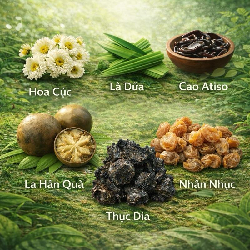 (Combo 3 Túi) sâm lục vị pha 10lit ( tổng 30 lít) tự pha tại nhà , chuẩn vị thơm ngon ( khách tự thêm đường phèn)