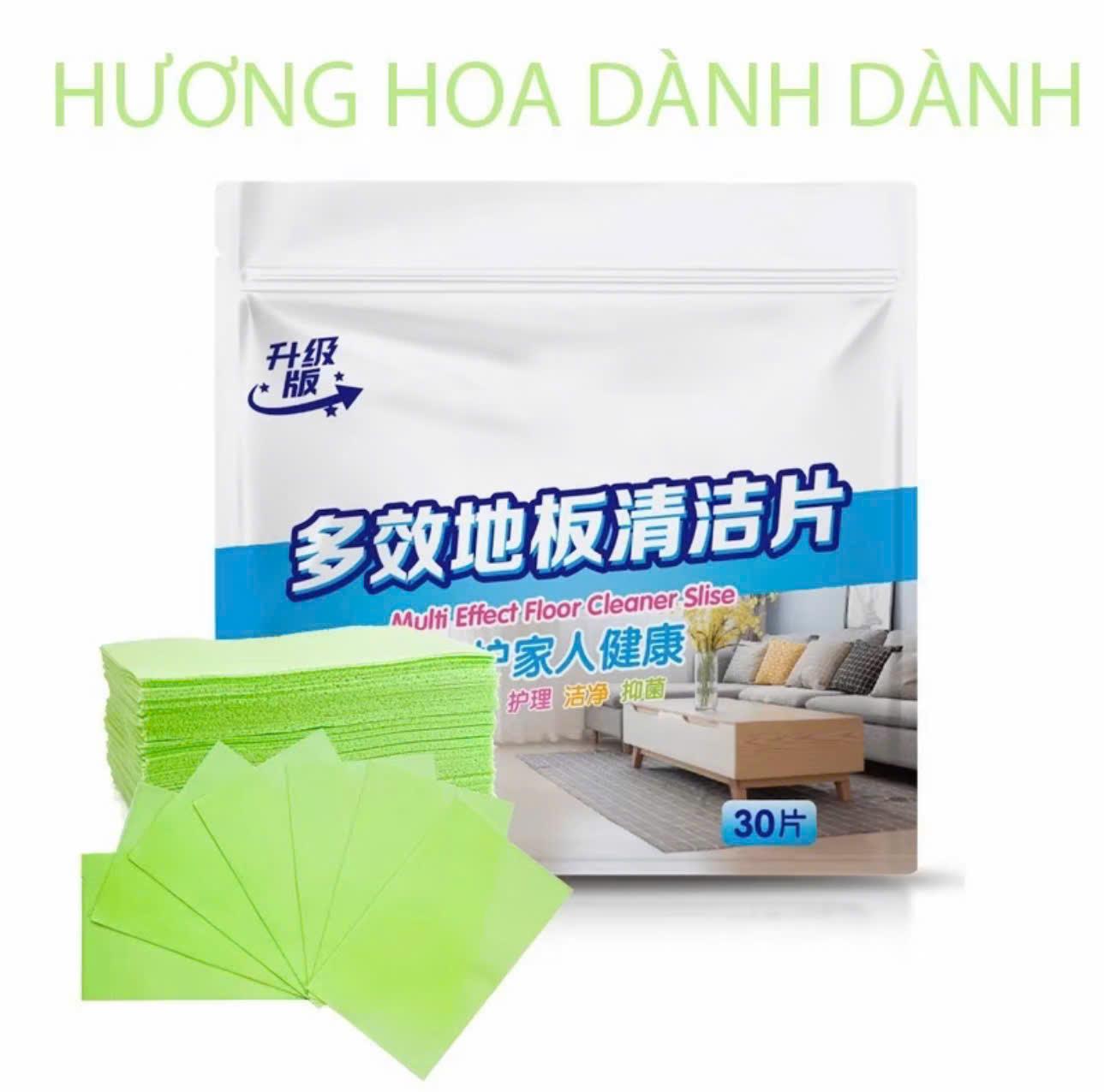 [1 túi 30 miếng lau sàn] Miếng lau sàn hoà tan nhanh trong nước dùng để lau sàn,khử mùi làm sạch sàn,tiết kiệm chi phí (Nhiều hương chọn lựa)