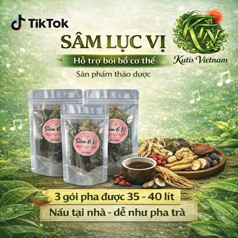 (Combo 3 Túi) sâm lục vị pha 10lit ( tổng 30 lít) tự pha tại nhà , chuẩn vị thơm ngon ( khách tự thêm đường phèn)