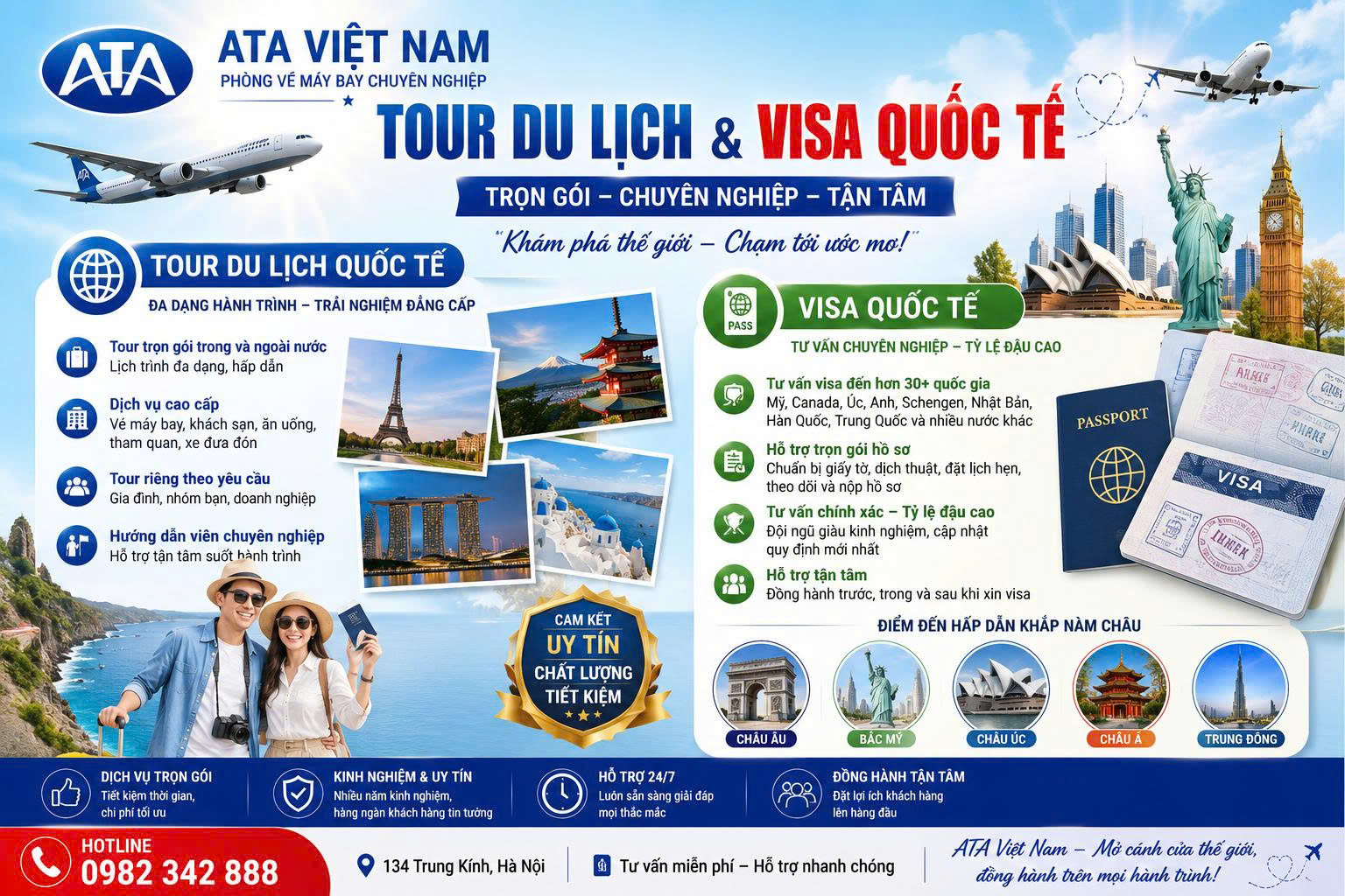 Tour du lịch và Visa quốc tế