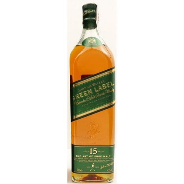 Johnnie Walker Green Label 15 Years Old (1000ml – 43% ABV)