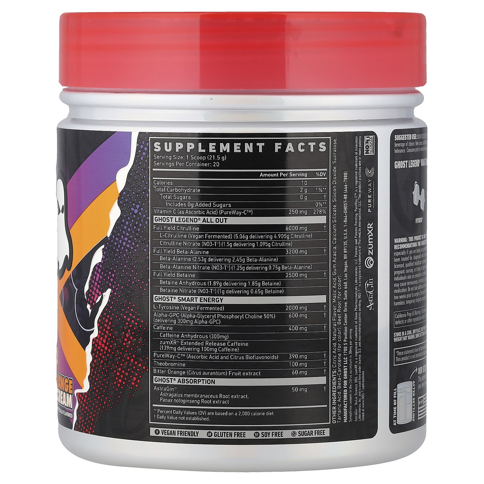 Ghost - LEGEND® ALL OUT Pre-Workout - 20 Servings