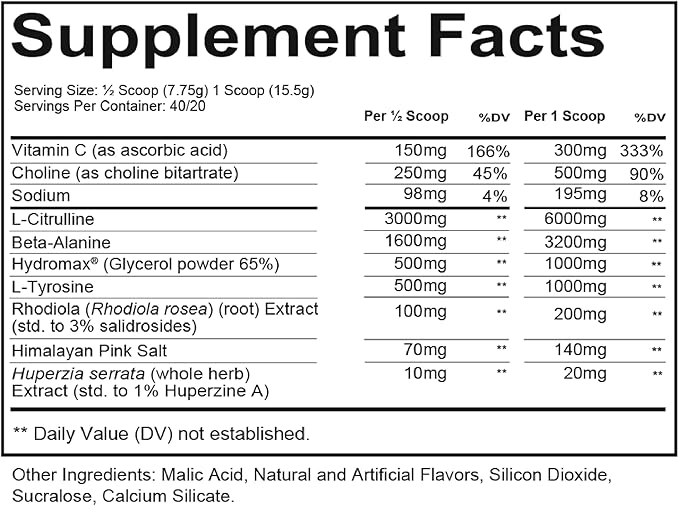 Redcon1 - Total War Pump - Stim Free - 40 lần dùng