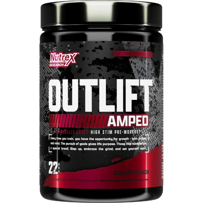 Nutrex Outlift Amped - Pre Workout - 22 serving