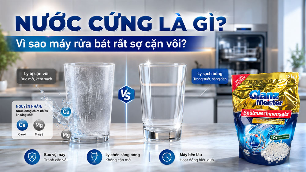 Nước cứng là gì và tại sao máy rửa bát sợ nước cứng?