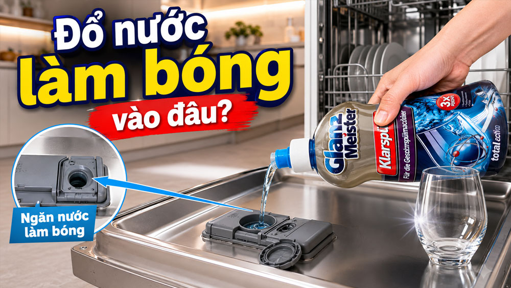 Đổ nước làm bóng vào đâu? Người mới dùng máy xem ngay