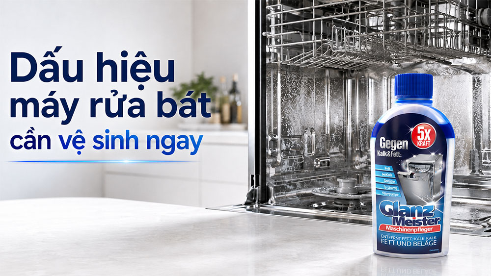 Dấu hiệu cho thấy máy rửa bát cần được vệ sinh ngay