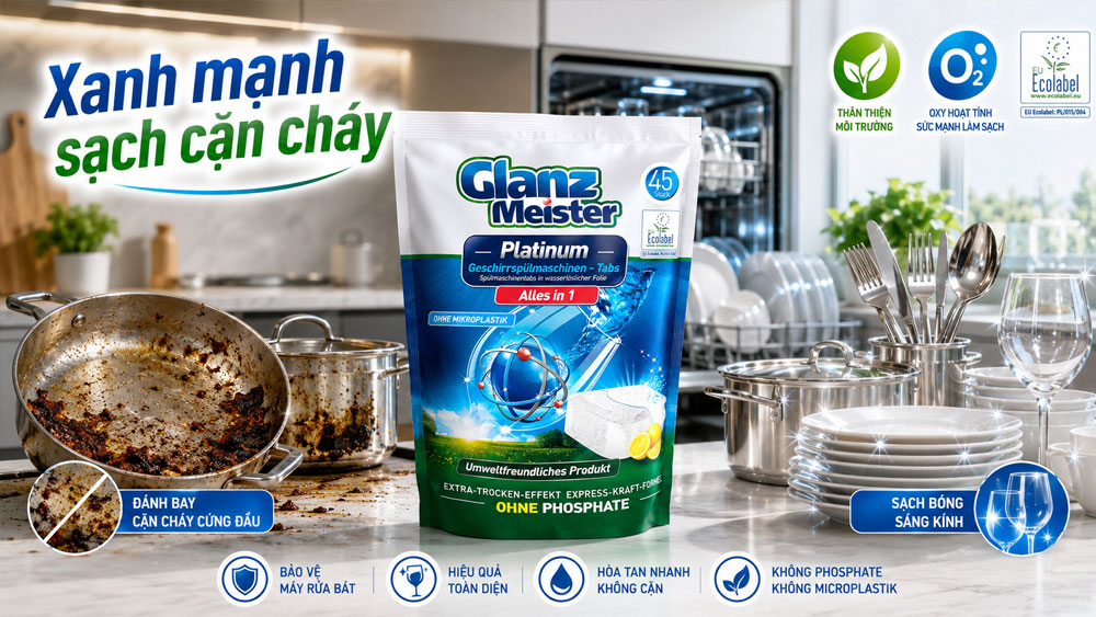 Viên rửa bát vừa xanh vừa mạnh hiếm có tại Việt Nam
