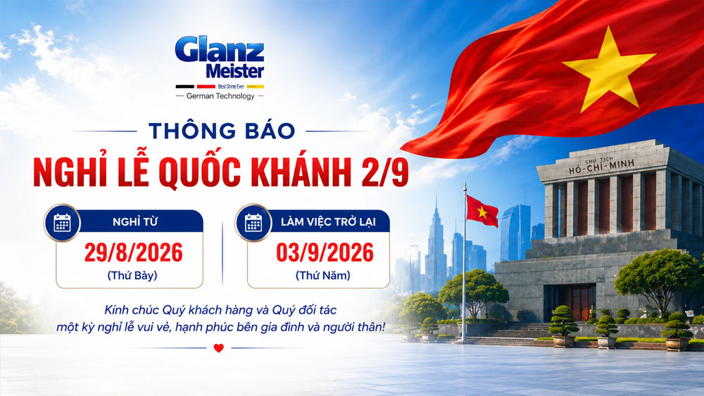 Glanz Meister thông báo lịch nghỉ lễ Quốc khánh 2/9/2026