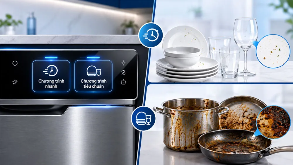 Lựa chọn chương trình giúp viên rửa bát hòa tan tốt hơn