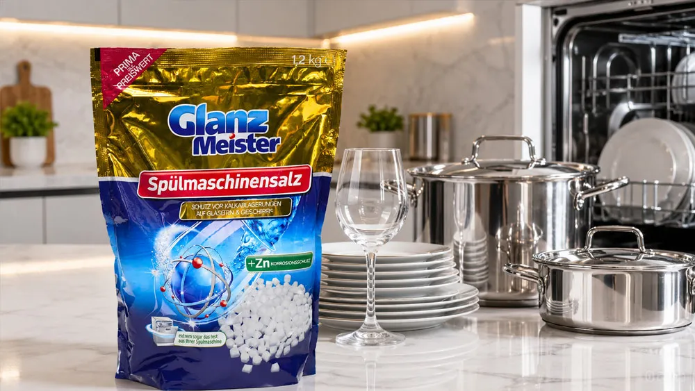 Muối rửa bát Glanz Meister hỗ trợ bảo vệ và làm bóng inox