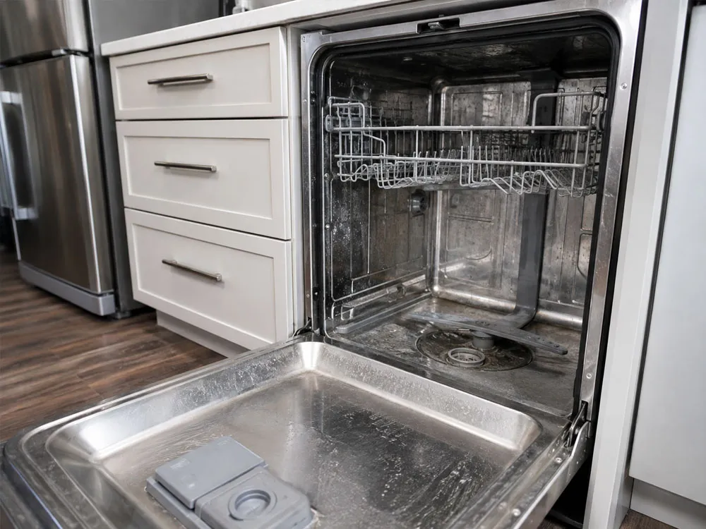 Máy rửa bát xuất hiện cặn bẩn cần được vệ sinh