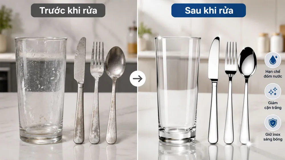Glanz Meister Platinum hạn chế cặn nước trên ly và đồ inox