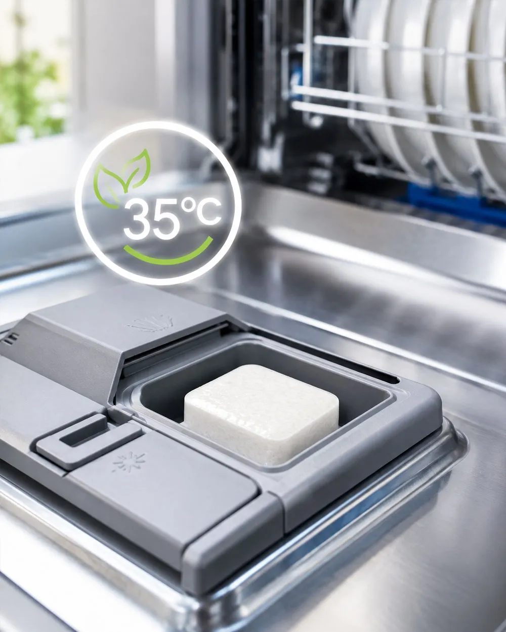 Viên rửa chén Glanz Meister hoạt động hiệu quả từ 35°C