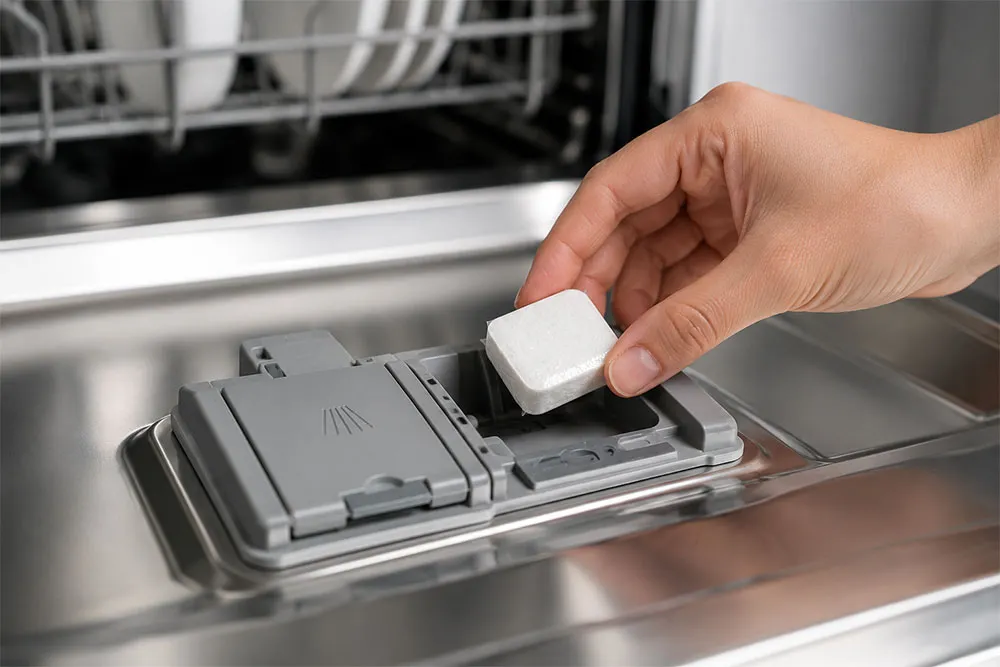 Cách đặt viên rửa bát có màng PVA tự tan