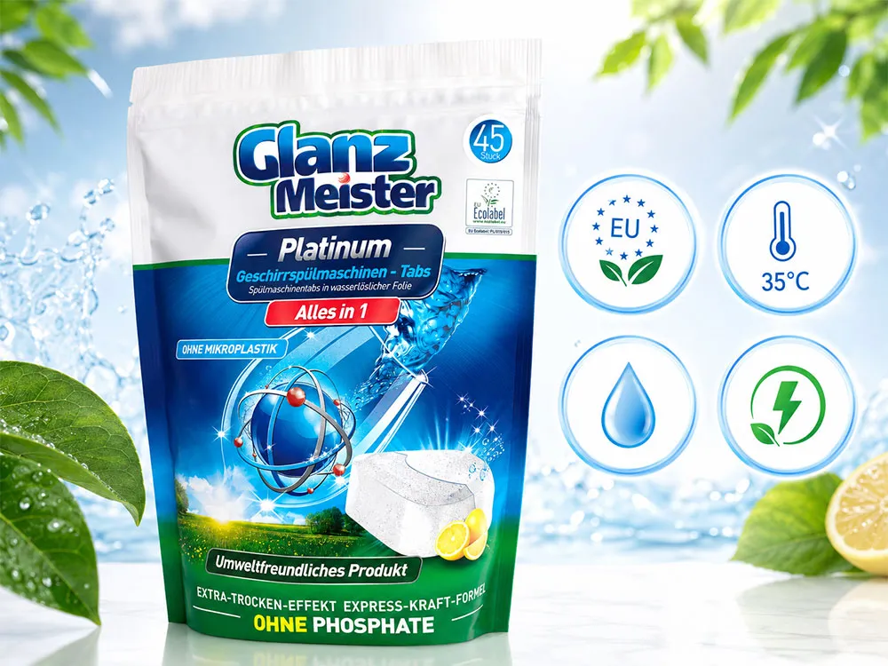 Viên rửa bát Glanz Meister Platinum đạt chứng nhận EU Ecolabel