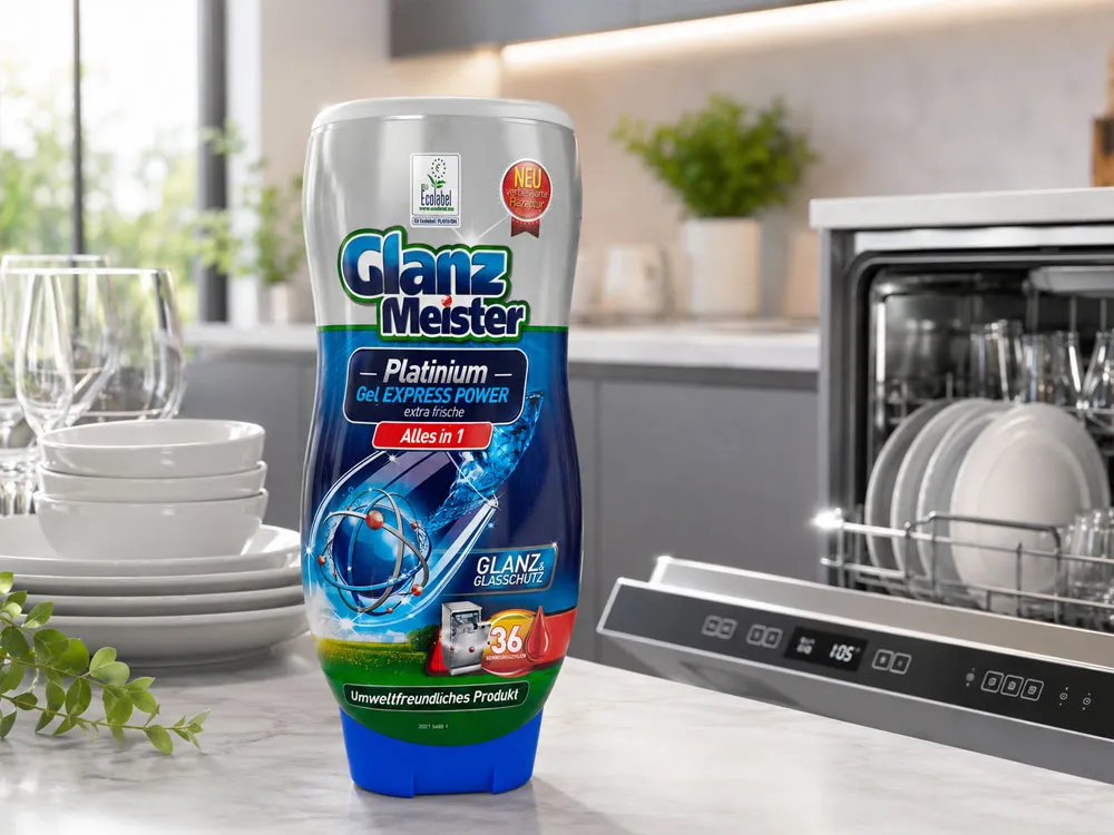 Gel rửa chén GlanzMeister Platinum 720 ml cho máy rửa bát