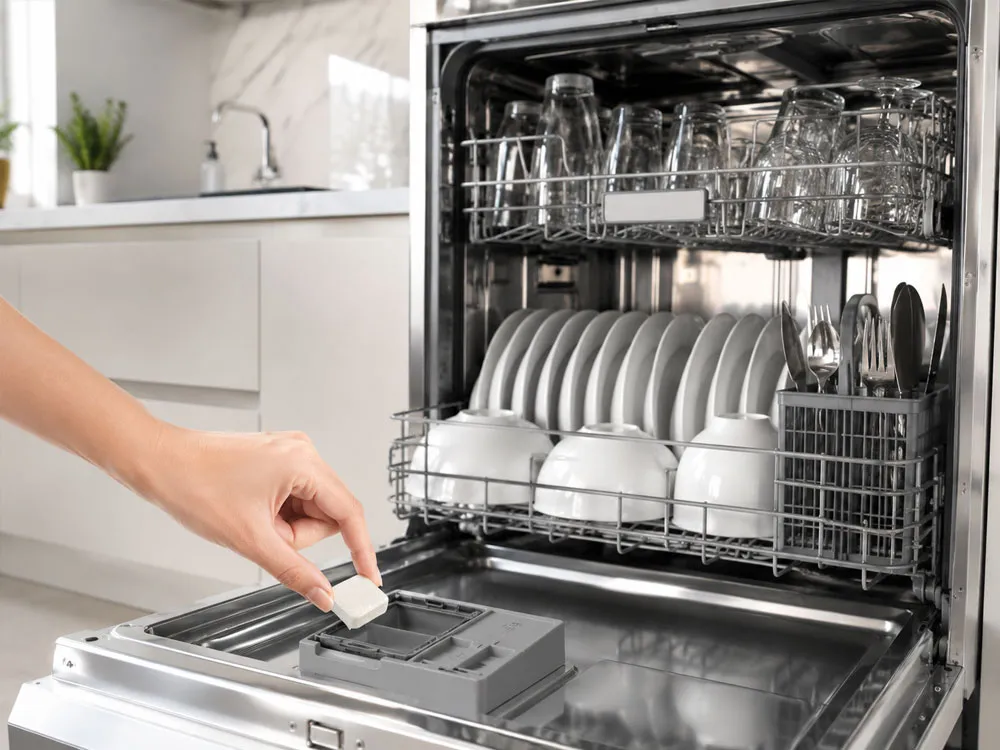 Cách sử dụng viên rửa bát Glanz Meister Platinum bằng tay khô