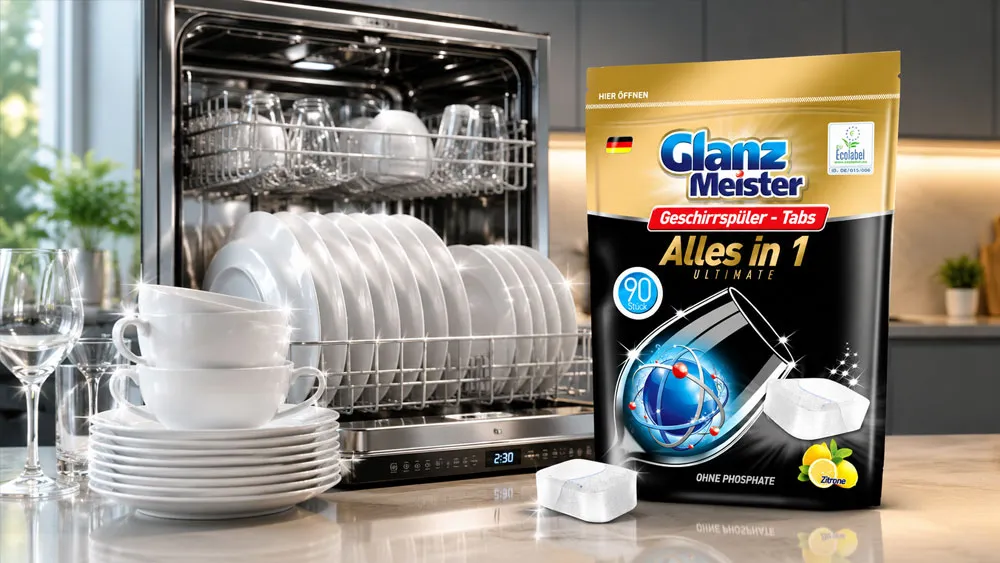 Viên rửa bát Glanz Meister Ultimate hỗ trợ làm sạch và bảo vệ máy rửa bát