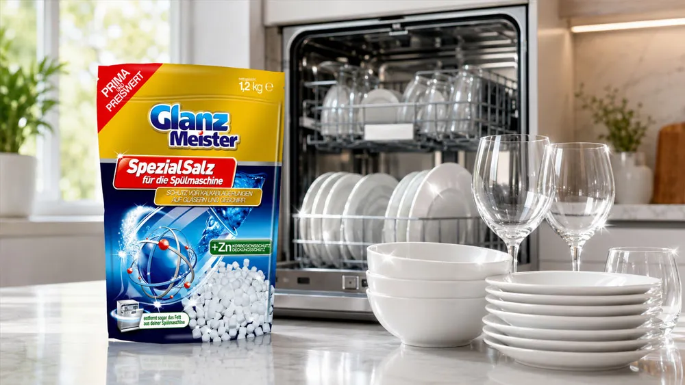 Muối cho máy rửa chén nén Glanz Meister 1.2kg hỗ trợ làm mềm nước hiệu quả