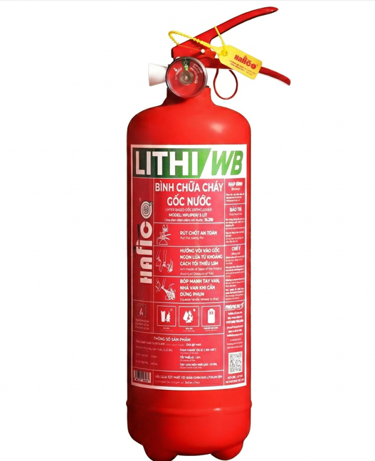 Bình chữa cháy Bột Pin Lithium - ion 2 Lít (Có Kiểm Định) - Loại Xách Tay  | HFLWB2 HaFiCo - VN