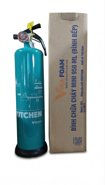 Bình chữa cháy Gốc Nước - Dùng Nhà Bếp 1L (Có Kiểm Định) - Loại Xách Tay  | VF-1 VinaFoam - VN