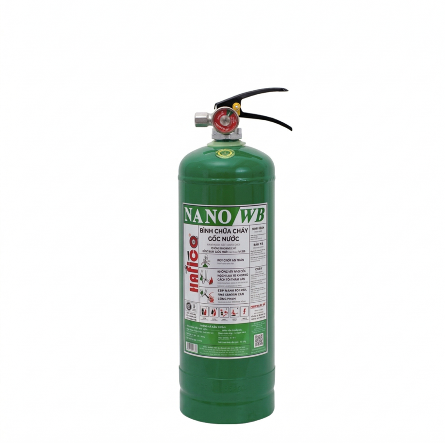 Bình chữa cháy Gốc Nước Nano 2 Lít (Có Kiểm Định) - Loại Xách Tay  | HFNWB2 HaFiCo - VN