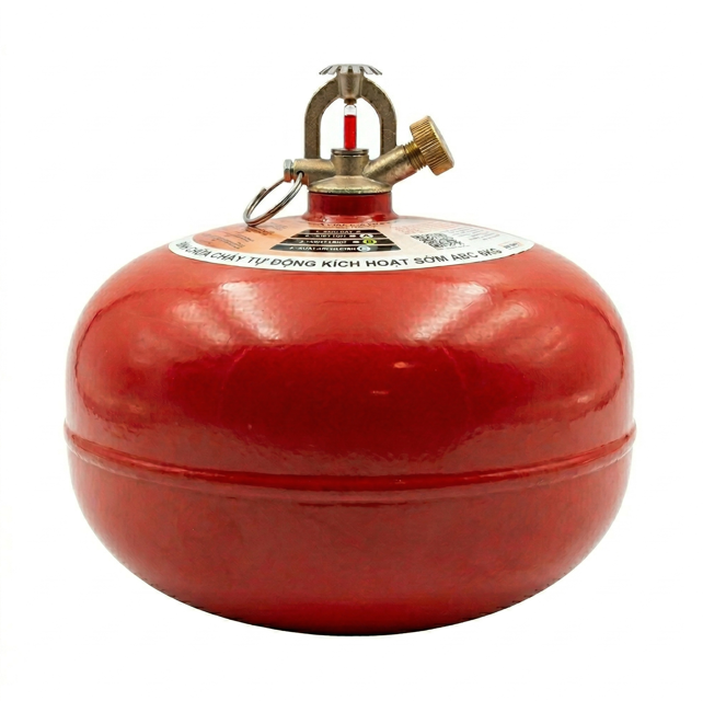 Bình cầu chữa cháy Tự Động - Bột ABC 6Kg (Có Kiểm Định) - Loại Cầu Treo | CTD-6 VinaFoam - VN