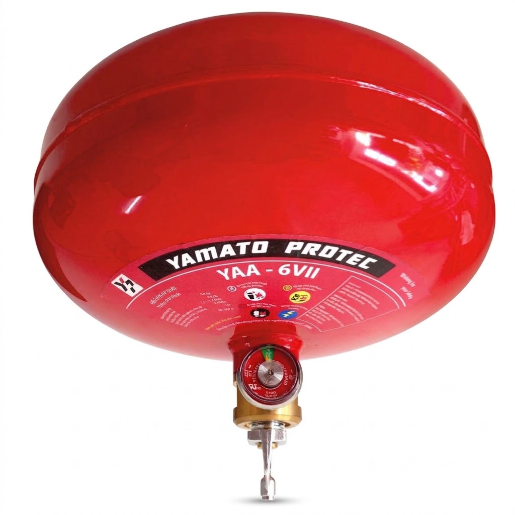 Bình chữa cháy Bột ABC 6 kg (Có Kiểm Định) - Loại Cầu Treo Tự Động   | YAA-6VII Yamato - Japan