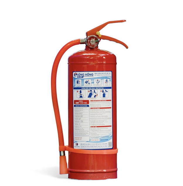 Bình chữa cháy Bột ABC 8kg (Có Kiểm Định) - Loại Xách Tay  | SH.AP8 Sông Hồng - VN