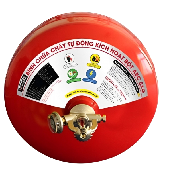 Bình chữa cháy Bột ABC 8kg (Có Kiểm Định) - Loại Cầu Treo Tự Động   | TMK-VJ- ABC/AUTO8kg Tomoken - Japan