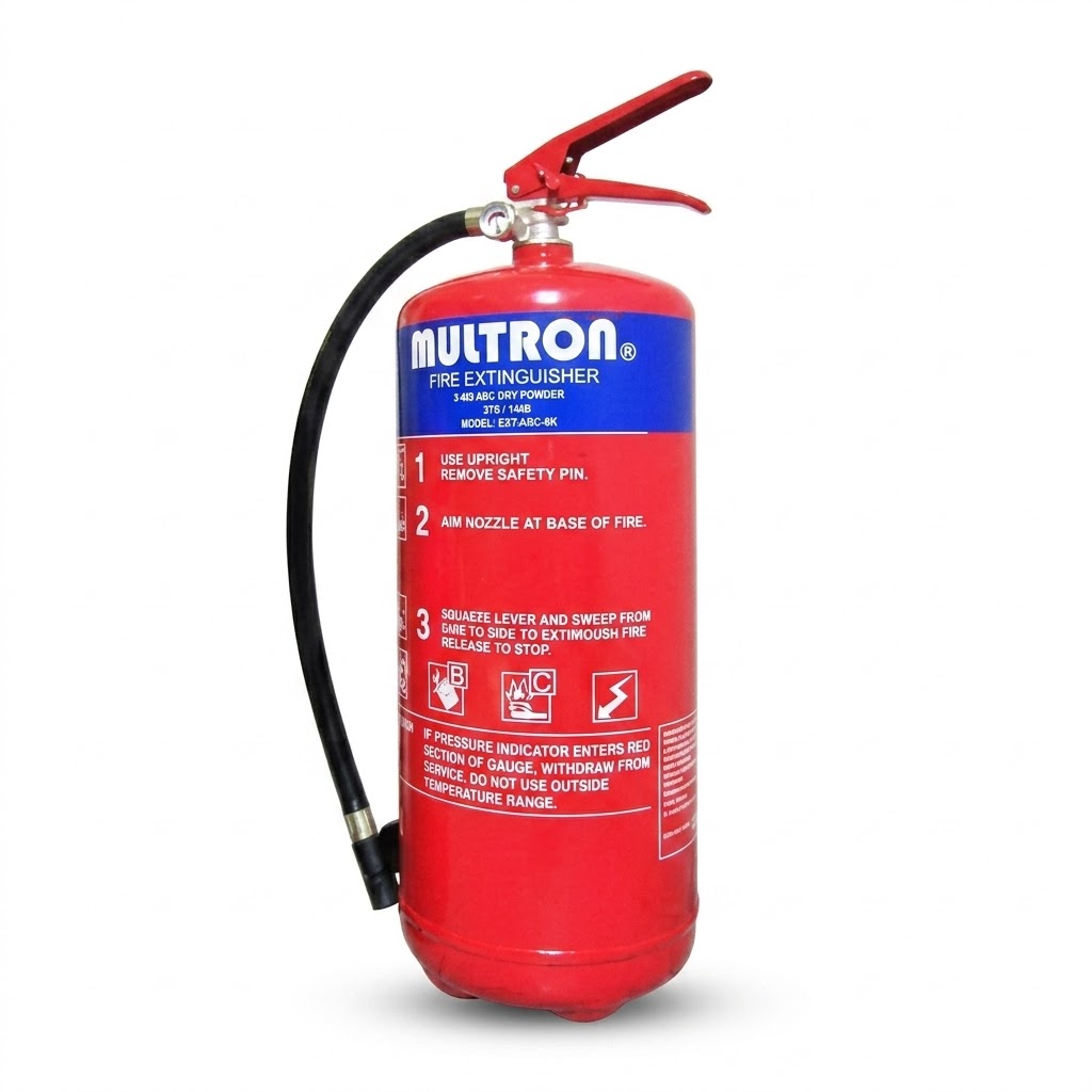 Bình chữa cháy Bột ABC 9kg (Có Kiểm Định) - Loại Xách Tay  | EXT-ABC-9K Multron - Singapore